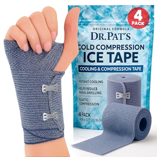 Dr Pat's Ice Tape (4 Pack) - Cooling Bandage Wrap Athletic Tape - size: 4 Pack