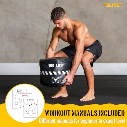 Elite Heavy-Duty Strongman Workout Sandbag – Unfilled Fitness Sand Bag for Weight Training, Full-Body Workout, Cross Training, Powerlifting, Combat & Military Use – Durable for Commercial and Home Gym - size: Pack of 3