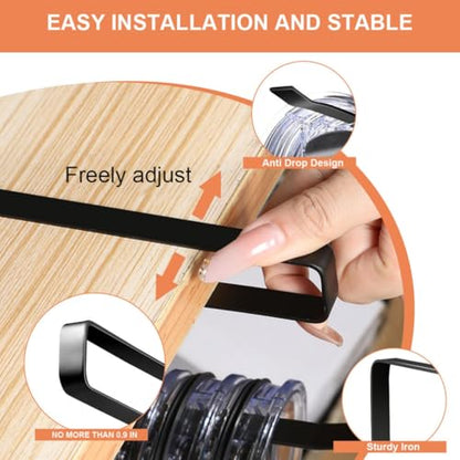 Tumbler Lid Organizer 2 Pack Space Saving Cup Lid Holders Organizers Storage Hook for Kitchen No Adhesive No Drill