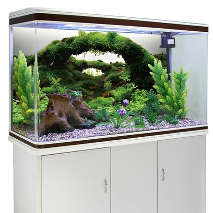 AWERT 24x16 inches Aquarium Background Green Algae Stone Aquarium Background Aquatic Plant River Bed & Lake Fish Tank Background Vinyl Background