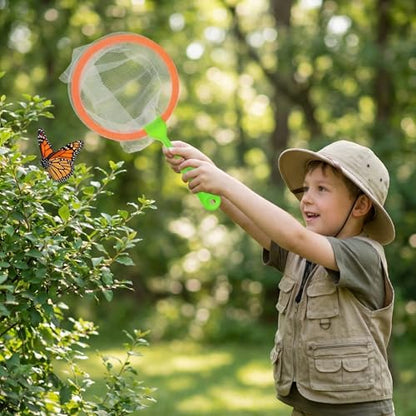 Totority Fishing Net for Kids - 14Pcs Outdoor Mini Catcher Net Set for Nature Exploration and Fish Collecting - Telescopic Plastic Design 8 66X4 72 Inches