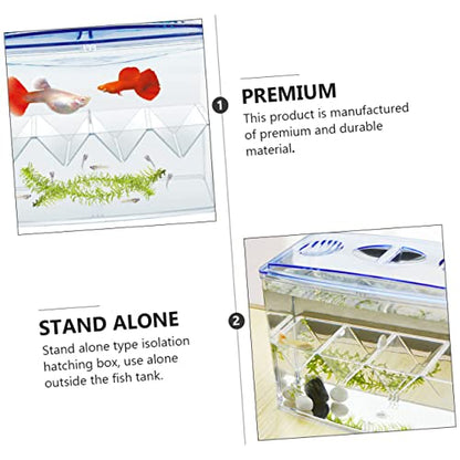 BESPORTBLE 1pc Self-Floating Fish Hatching Box Shaped Partition for Safe Fish Breeding Isolation Tank for Small Reproduction High Transparency and Air Circulation