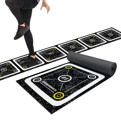 Rubber Agility Ladder Non-Slip Speed Agility Training Ladder Pad for Soccer Football Footwork, Workout Ladder for Soccer Football Tennis Boxing Training, Agility Training Equipment - size: 15 ft
