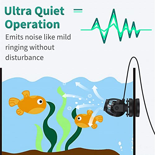 Uniclife Aquarium Wave Maker for 120-300 Gallon Fish Tanks 3400 GPH Adjustable Circulation Pump with Controller and Strong Magnetic Suction Base Submersible Power Head for Fresh and Salty Water - size: 120-300 Gallon