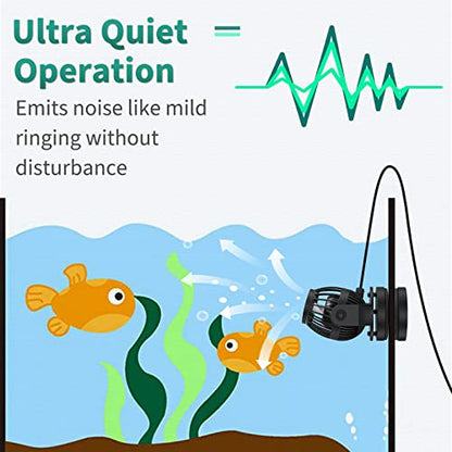 Uniclife Aquarium Wave Maker for 120-300 Gallon Fish Tanks 3400 GPH Adjustable Circulation Pump with Controller and Strong Magnetic Suction Base Submersible Power Head for Fresh and Salty Water - size: 120-300 Gallon