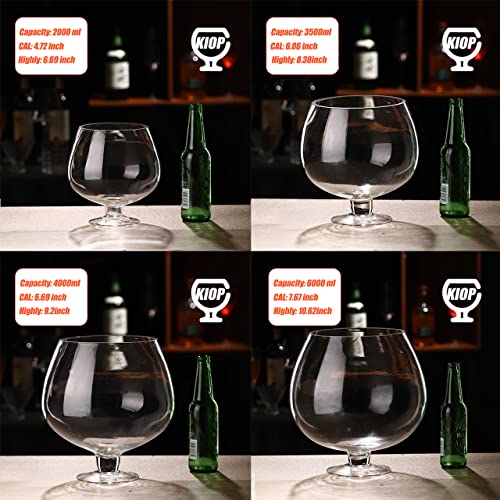 Super Large Draft Beer Glass Wine Cork Storage Big Capacity Bar Surprise Drinkware Ice Bucket,Fish Tank Used for Juice, Lemonade, Whiskey, Beer, Cocktail, Drink Glasses,220oz - size: 220oz