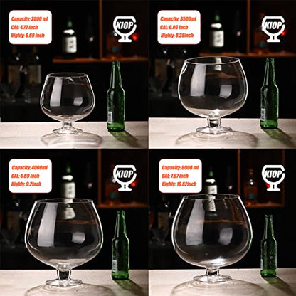 Super Large Draft Beer Glass Wine Cork Storage Big Capacity Bar Surprise Drinkware Ice Bucket,Fish Tank Used for Juice, Lemonade, Whiskey, Beer, Cocktail, Drink Glasses,220oz - size: 220oz