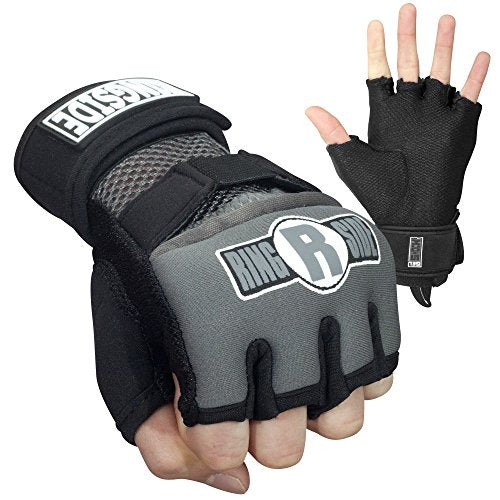 Ringside Gel Boxing MMA Hand Wraps - color: Blue/Black, size: Medium