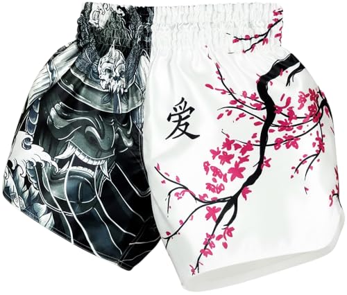 Authentic Muay Thai Boxing Shorts | Men Women Kids | Made in Thailand - color: Cherry Blossom, size: X-Small