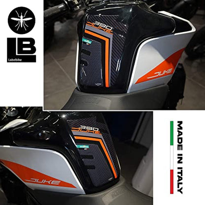 labelbike - 3D Sticker Motorcycle Fuel Tank Pad Protection and Decoration in Resin Compatible with KTM Duke 390 2017-2021