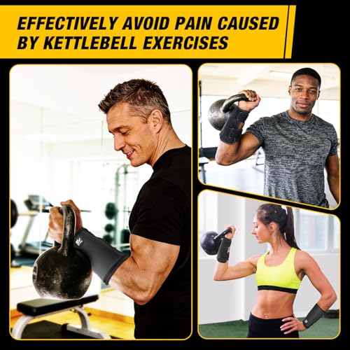 Sylong Kettlebell Wrist & Forearm Guards, 5/16 inch (8mm) Maximum Protection Layer, Effective Shock Absorption Without Restricting Movement (2-pack) - size: L/XL