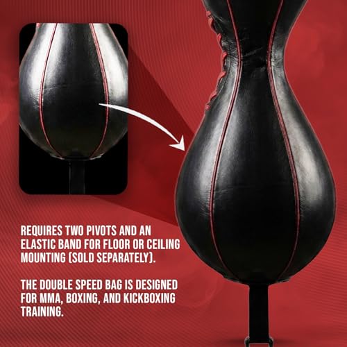CLETO REYES Double-Double End Punching Bag for Boxing Workout Practice Gym Training Equipment, MMA, Kickboxing, Muay Thai - color: USA