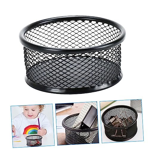 Alipis Mesh Paperclip Storage Container Lid Office Desk Organizer for Iron Paper Clips 1-Piece Multi-Purpose Holder for School and Office Supplies