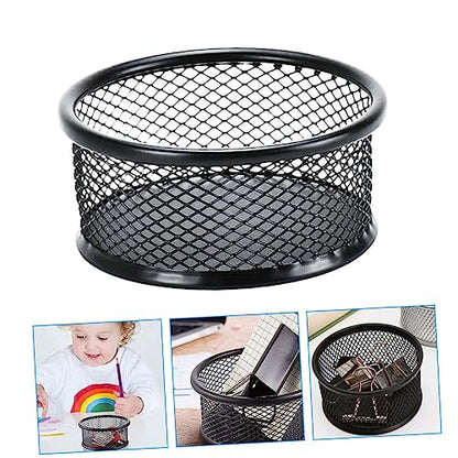 Alipis Mesh Paperclip Storage Container Lid Office Desk Organizer for Iron Paper Clips 1-Piece Multi-Purpose Holder for School and Office Supplies