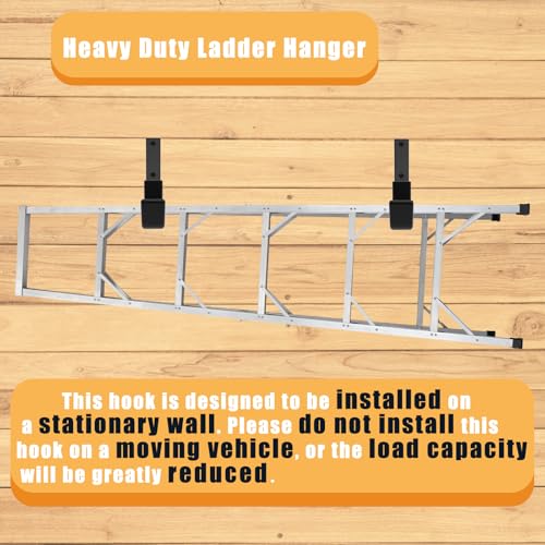 Heavy Duty Garage Hooks, Ladder Hangers for Garage Wall, Black, 8 S - size: Black 8 Small