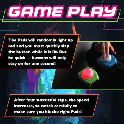 MindWare Flex Flash Reflex Training Game for Kids & Adults | Flex Flash Reflex Training Game. Includes 3 strap expanders and rules (requires 6 aaa batteries. Ages 6+.