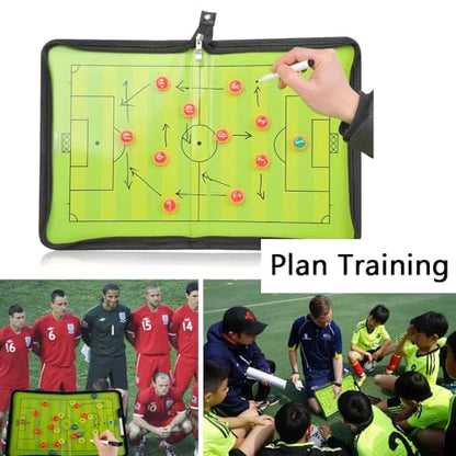 Soccer Coaching Board, Magnetic Soccer Clipboard for Coaches, Portable Strategy Football Coaches Board with Dry Erase, Marker Pen and Zipper Bag