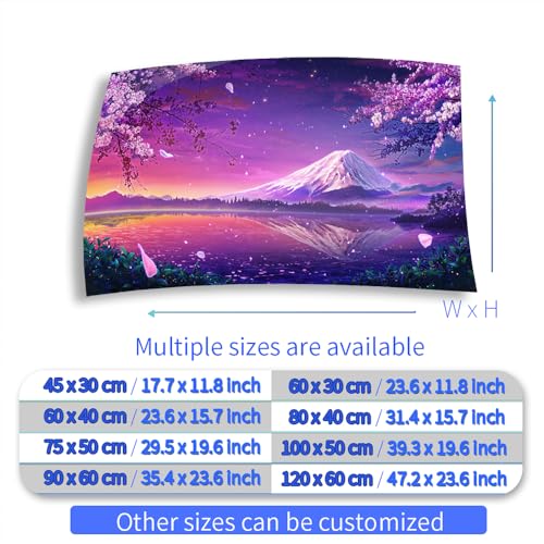 Aquarium Background Stickers - Japan Cherry Blossoms Peak Self-Adhesive Fish Tank Reptile Terrarium Decor Poster (45 x 30 cm / (17.7 x 11.8 inches)) - size: 45 x 30 cm / (17.7 x 11.8 inches)