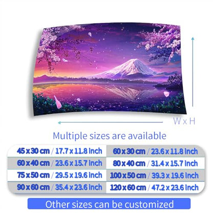 Aquarium Background Stickers - Japan Cherry Blossoms Peak Self-Adhesive Fish Tank Reptile Terrarium Decor Poster (45 x 30 cm / (17.7 x 11.8 inches)) - size: 45 x 30 cm / (17.7 x 11.8 inches)