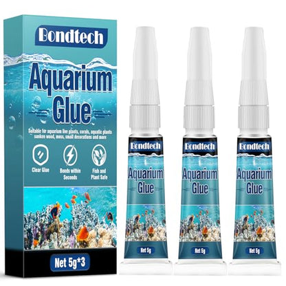 Aquarium Glue, Clear Reef Glue, Instant Coral Adhesive for Plants and Rocks, Mosses, Coral, Stone, Wood, Freshwater and Saltwater Aquascape (3)