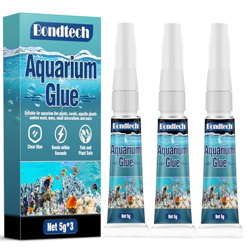 Aquarium Glue, Clear Reef Glue, Instant Coral Adhesive for Plants and Rocks, Mosses, Coral, Stone, Wood, Freshwater and Saltwater Aquascape (3)