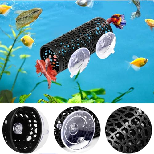 Resin Fish Hideaway Tube for Aquarium, Sleeping Cave Shelter with Hollow Tunnel Design, Shrimp Hiding Tank Decoration Accessories
