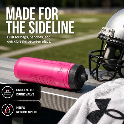 Under Armour 32oz Sideline Squeeze Bottle Hot Pink - color: Penta Pink