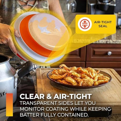 CanCooker Batter Bowl XL: Collapsible, Mess-Free, Dishwasher and Microwave Safe, Chemical-Free in Vibrant Orange