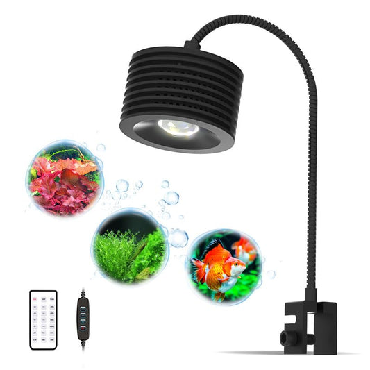 Lominie LED Aquarium Light, Planted Tank Light 4 Channels Remote Control 6500K Aquarium LED Lamp for Freshwater Fish Tank Refugium with Gooseneck (A20 Freshwater) - color: A20 freshwater