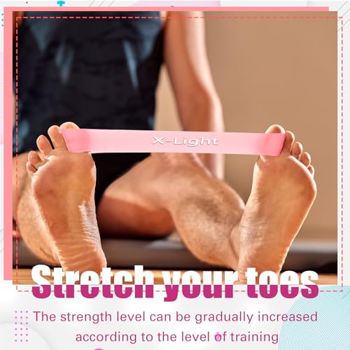 WinnerWhy 5 Pack Toe Exercise Bands Stretcher Separator Spacer,Pink - color: Pink