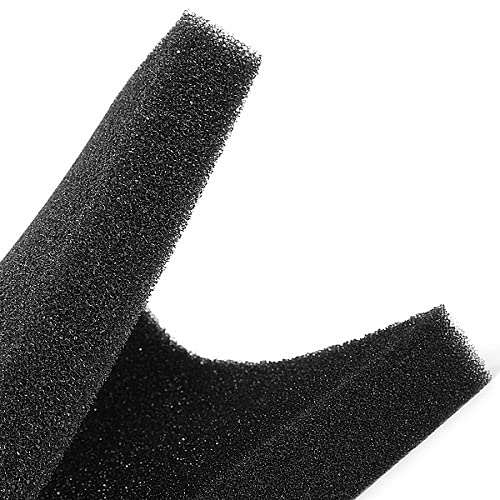 Coarse Bio Sponge Filter Media Pad Cut-to-fit Foam Upto 40" Aquarium Fish Tank, 23.6" x 17" x 2" (Black, 40PPI, 1pc) - size: 23.6" x 17" x 2" (Black, 40PPI, 1pc)