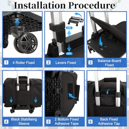 Large Rolling Dj Cable Bag with Detachable Dividers, Bottom Pad - color: Blue, style: Rolling Dj Cable Bag
