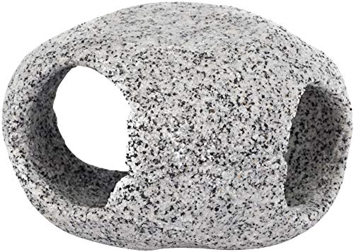 Penn-Plax Deco-Replicas Granite Aquarium Ornament & Hideaway – Realistic Stone Appearance – Safe for Freshwater and Saltwater Tanks – Large Size (Pack of 2) - size: Large (Pack of 2)