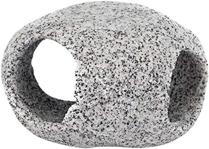 Penn-Plax Deco-Replicas Granite Aquarium Ornament & Hideaway – Realistic Stone Appearance – Safe for Freshwater and Saltwater Tanks – Large Size (Pack of 2) - size: Large (Pack of 2)