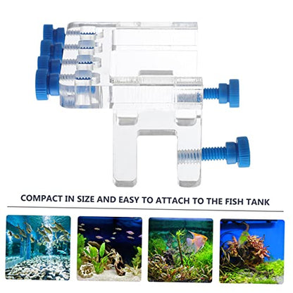 GALPADA 3pcs Acrylic Titration Pump Hose Fixing Rack Drip Hose Clamp for Fish Tank Adjustable Water Tube Holder for Aquarium Easy Installation Without Tools Organizes Storage
