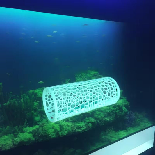 Fish Rest Tunnel, Hiding House Small Fish Shrimp Hiding Tube, Aquarium Decor Ornaments, Blue - color: Blue Fish Rest Tunnel