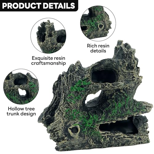 Aquarium Driftwood–Lightweight Fish Tank Decoration, Betta Fish Hideout Cave Turtle Reptile Hideout, Ornaments for Freshwater Tanks