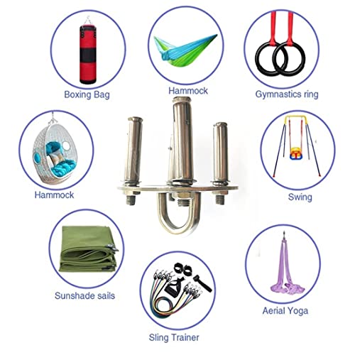 Eye Ceiling Hook Swing Hangers 700LB Capacity for Punching Bags Hanging Chair Hammocks Swing Trapeze Yoga (90mm Diameter) - size: Ceiling Hook - 90MM Diameter