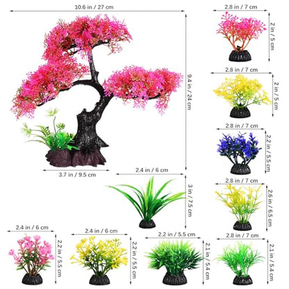 TOYANDONA 10pcs Plastic Fish Tank Plants Realistic Aquarium Decorations for Betta and Low-Maintenance and Versatile Aquarium Decor Underwater Aesthetics