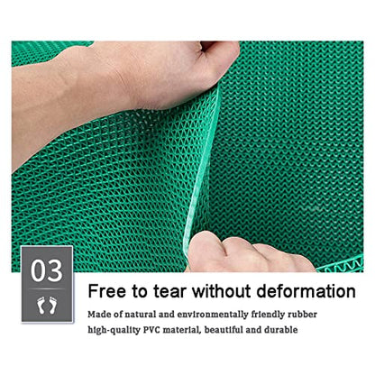 Drainage Non Slip Floor Mats Wet Area Commercial Mesh Rubber Flooring Mat Garage Pools Restaurant Bathroom Patio Outdoor Indoor Drain Splash Rug Mat,Blue,1.2×5M/4×16.4FT