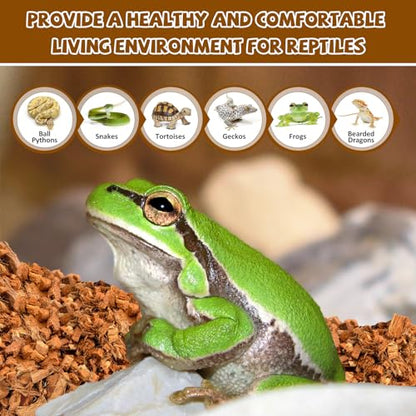 Legigo 2 Pack Coconut Chip Substrate for Reptiles, Natural Coco Husk Chip Reptiles Bedding, Compressed Coconut Chip Substrate for Snake, Tortoise, Ball Python, Gecko, Lizard Terrarium Tanks - color: 2 Pack
