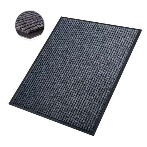 Front Door Mat,4'x6'Indoor Outdoor Door Mat,Heavy Duty Durable Welcome,Commercial Floor Mats Inside Outside Entrance, Waterproof All-Season, All-Weather Non Slip Backing Doormat for Entryway,Black - size: 48"x72"