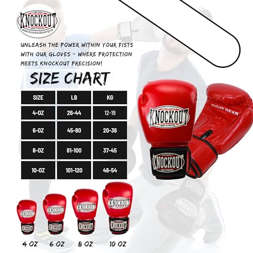 Kids Boxing Gloves for Training, Youth Punching Bag Gloves Age 4-15 | boys & girls, Wide hook-and-loop wrist strap, High-density foam padding, boxing, kickboxing, MMA, Muay Thai, fitness training - color: Red, size: 10 oz