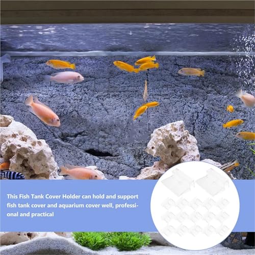 Aquarium lid Clips 16pcs Aquarium Lid Clips 6mm Acrylic Fish Tank Cover Bracket Glass Holder Rimless Top Clips Accessories