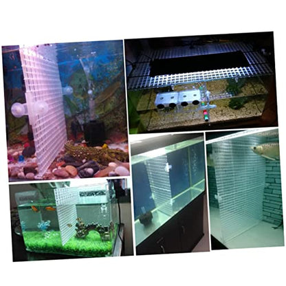 Beaupretty 2sets Fish Tank Divider Spliced Lattice Plate Aquarium Accessories Suction Cups for Betta Fish Random Color