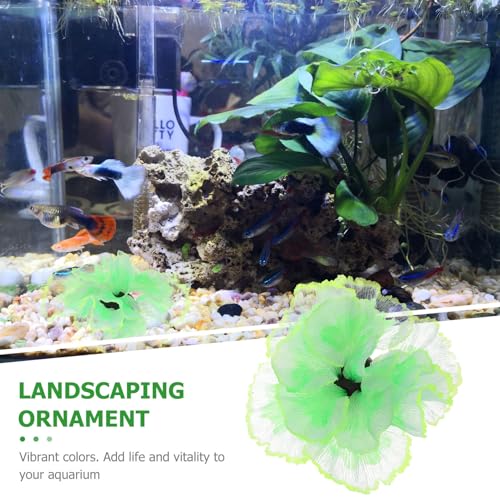 IMIKEYA Artificial Aquatic Plant Lifelike Silicone Simulation Mini Water Grass Aquarium Landscaping Decor Fish Tank Decoration for Freshwater and Marine Tanks