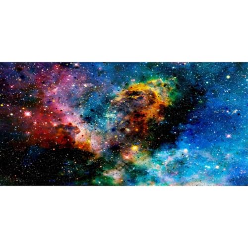 AWERT 72x18 inches Galaxy Aquarium Background Cloud Stars and Colorful Cosmic Universe Fish Tank Background Mystery Space Terrarium Background