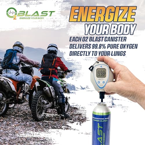 Portable Oxygen Can, Filled with 99.99% Pure Oxygen in a Can with Breathing Mask for Sports, Travel, and High Altitude Use | On-the-Go Air Support for Hiking and Outdoors – 10L, 5-Pack