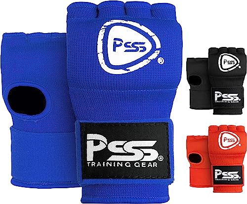 PSS Boxing Gel Foam Padded Inner Gloves-Elastic Hand Quick Wrist Wraps for Men Women Wrist Wrap Protector Hand Wraps Pair MMA, Muay Thai, Kickboxing, and Martial Arts Training - color: 1566 Blue, size: Small-Medium
