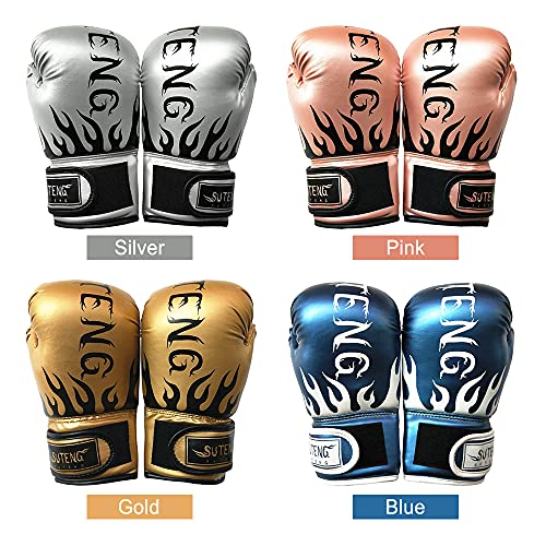 HXBER Boxing Gloves Kick Boxing Training Gloves Youth Muay Thai Punching Bag Mitts Boxing Practice Equipment for Punch Bag Sack Boxing Pads Age 8 to 14 Years Old